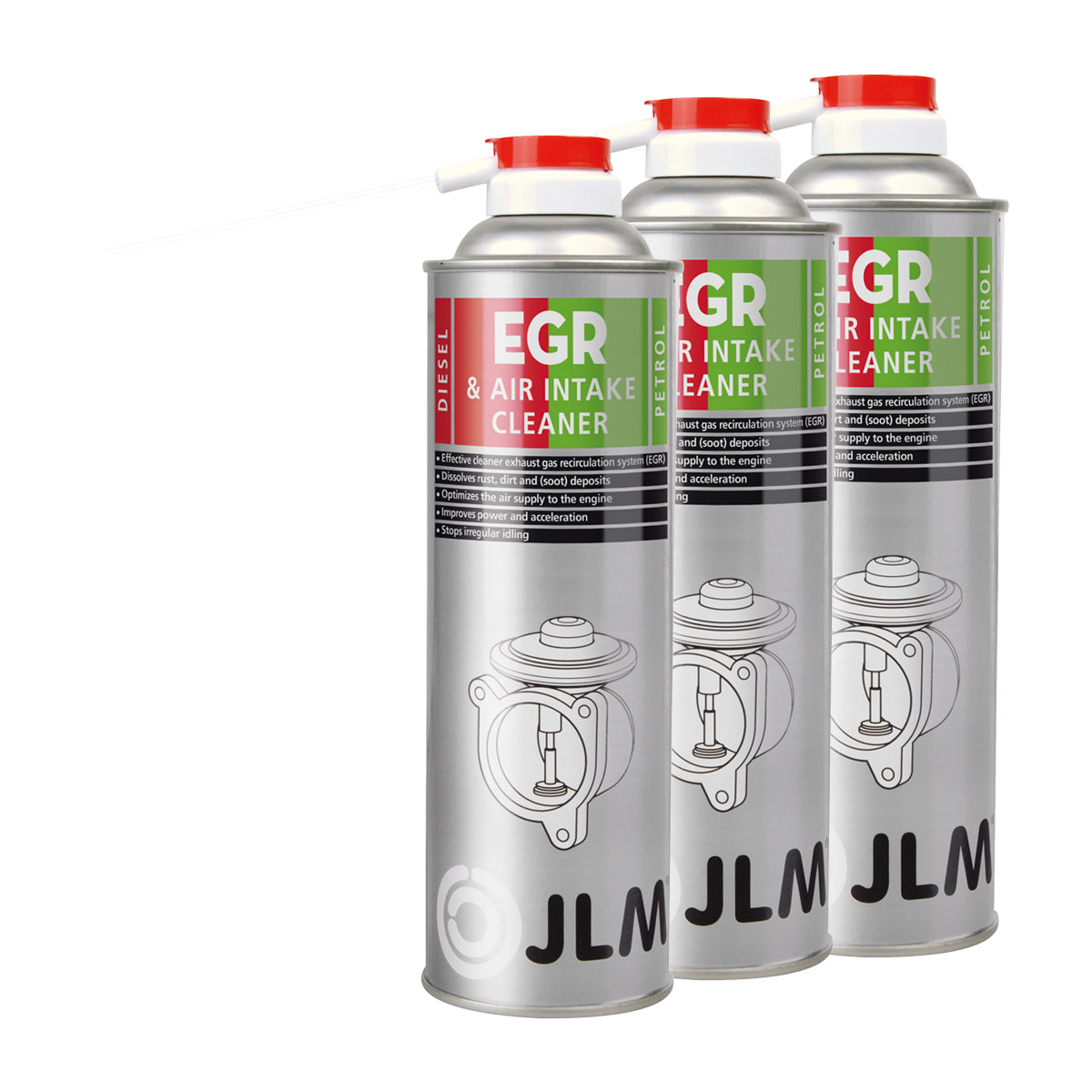 JLM AGR Ventil Reiniger für Diesel & Benzin 3er Pack