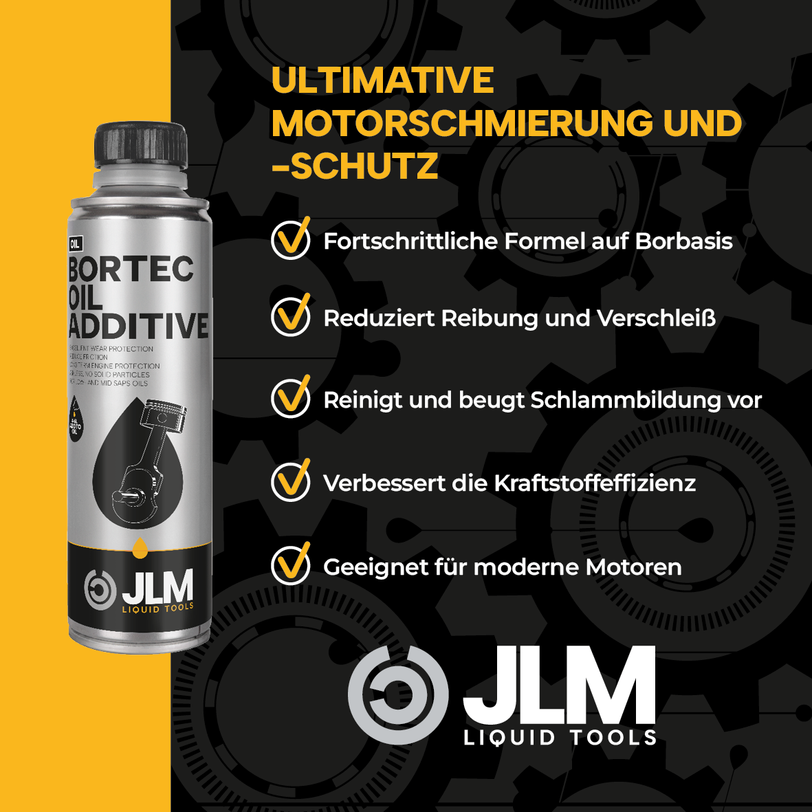 JLM Bortec Oil Additive – Engine Friction Reduction