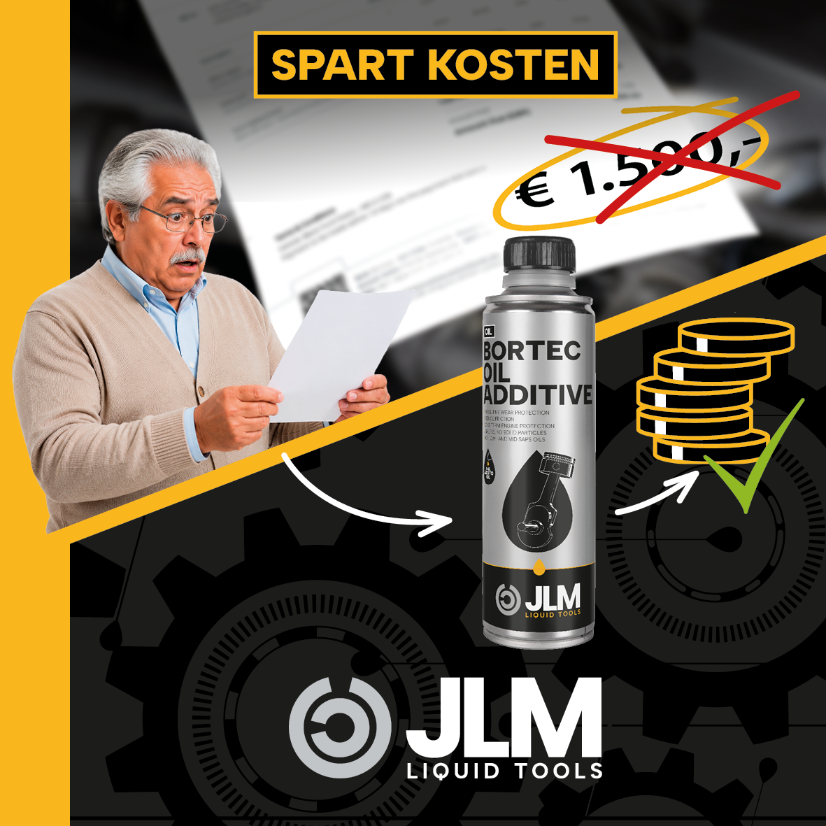 JLM Bortec Oil Additive – Engine Friction Reduction